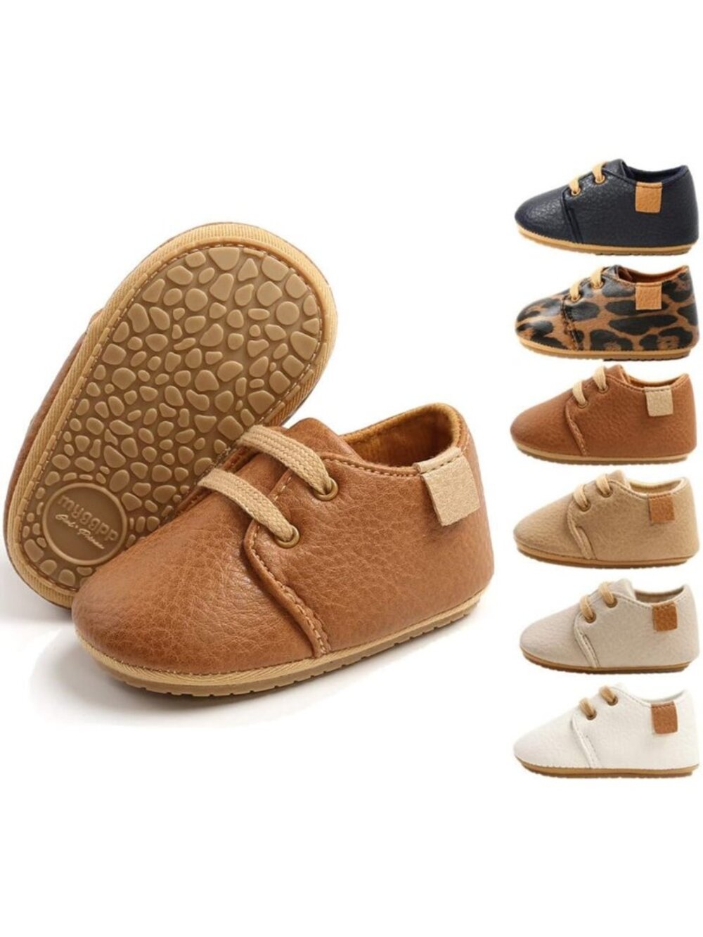 Stylish Baby Oxford Shoes for Boys & Girls - Soft Anti-Slip Leather Sneakers